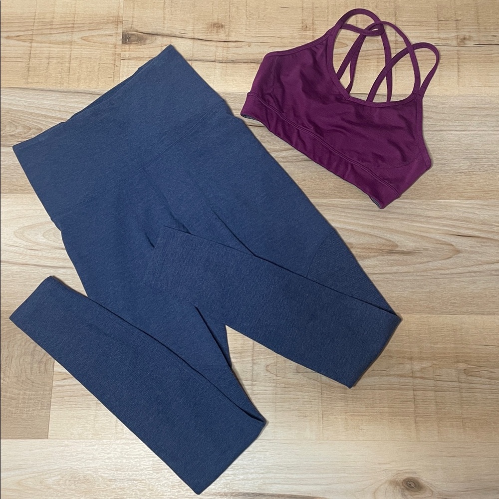 Manduka Yoga Set Bundle High‎ Rise Leggings Small and Sports Bra XS
